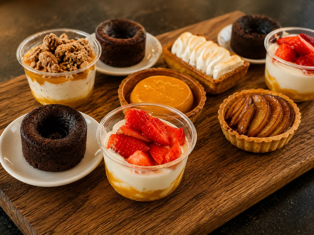 Desserts variés du moment